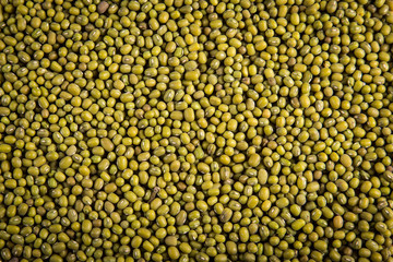 Dry split green lentils texture