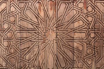 wood background with carving