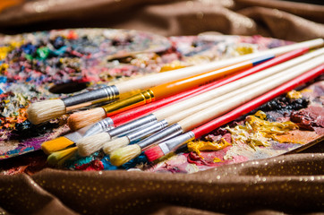 Naklejka premium Artist palette in art concept