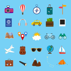 Vector travel icons set