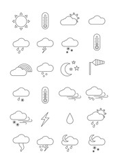 Wather forecast icon set