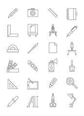 Work design icon set