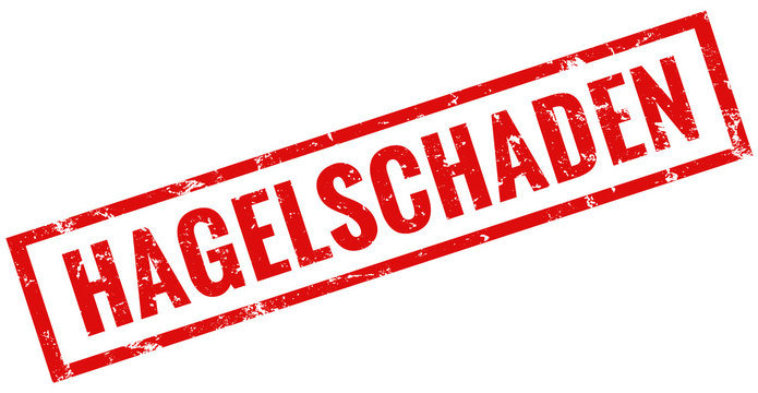 Hagelschaden Stempel rot grunge