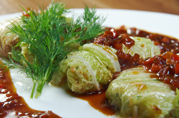 Stuffed cabbage leaves
