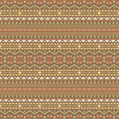 Seamless multielement pattern with ethnic motifs