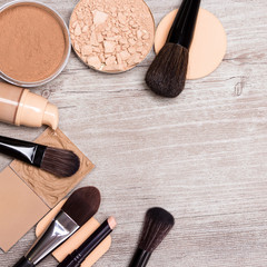 Makeup products to even out skin tone and complexion frame