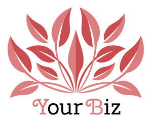 Stylized leafs, vector logo teplamte