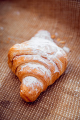 Beautiful breakfast. croissant.