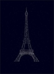 Fototapeta na wymiar Shining Eiffel Tower