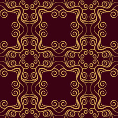 Curly seamless pattern