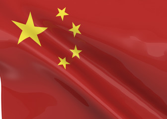 China Flag - 3D