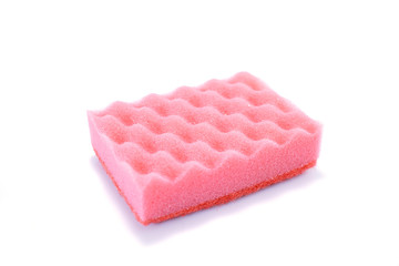 Obraz na płótnie Canvas pink sponge for washing dishes