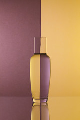 Glasse of water on the glass desk