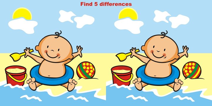 game, find 5 differences