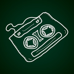 Simple doodle of a cassette tape