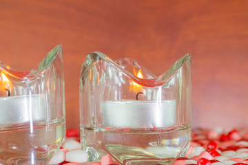 Candles and hearts