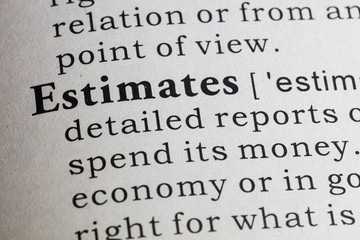 definition of estimates