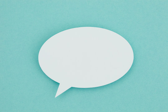 Blank paper speech bubble