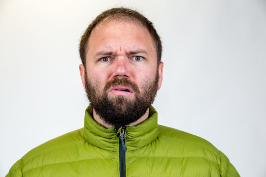 Man in Mid 30s Poses for Studio Portrait