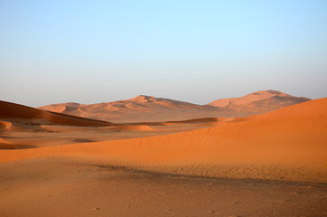 Fototapeta na wymiar Beautiful sand dune panorama, Oman