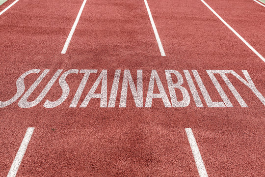 Sustainability Written On Running Track