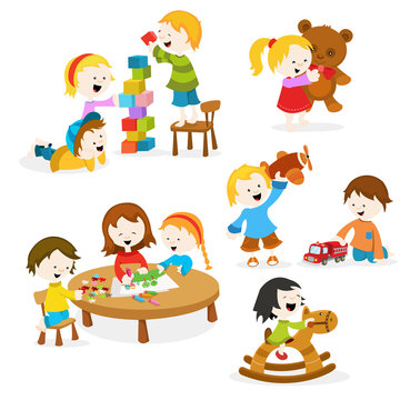 Kids Playing With Toys