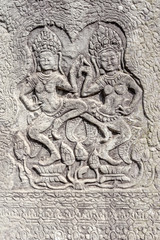 Fototapeta na wymiar Angkor carved stone