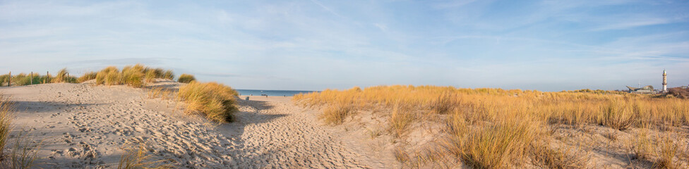 Strandaufgang Rostock Warnemünde Ostseestrand Panorama Winter