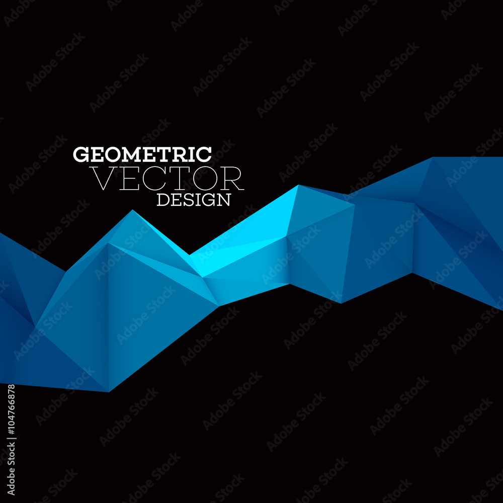 Wall mural Abstract geometric triangle low poly set. Vector illustration