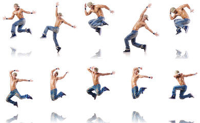 Dancer dancing dances isolated on white