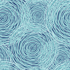 Blue colored circles seamless pattern. Vector illustration