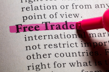 definition of free trade - obrazy, fototapety, plakaty