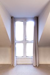 Daylight shining through window doors