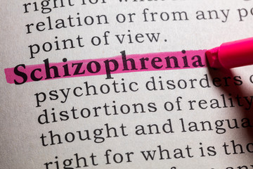 definition of Schizophrenia - obrazy, fototapety, plakaty