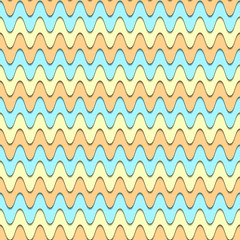 Wavy funky colorful pattern - seamless.