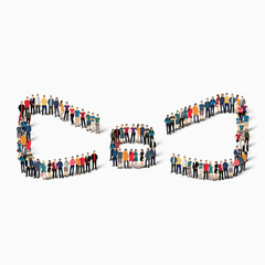 group  people  shape  bow