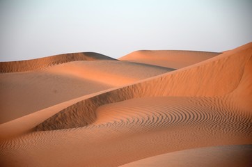 Sand dunes with wind blown patterns, Sahara