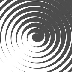 Abstract Spiral Background. Retro Style. Black And White. Vector