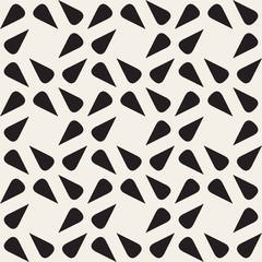 Vector Seamless Black and White Geometric Pattern