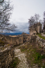 Fototapeta premium Rocca Calascio, L'Aquila (Abruzzo, Italia) - castello e borgo medievale