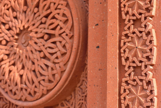 khachkar pattern on volcanic tuff, texture, traditional Armenian