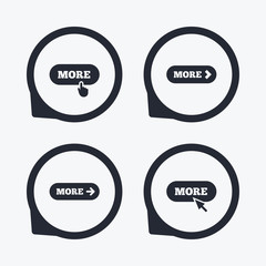 More with cursor pointer icon. Details symbols.