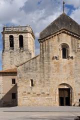 Fototapeta na wymiar Romanesque monastery of Sant Pere Besalu, (X Century) Girona province, Catalonia, Spain