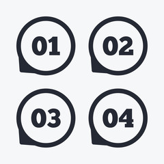 Obraz premium Step one, two, three icons. Sequence of options.