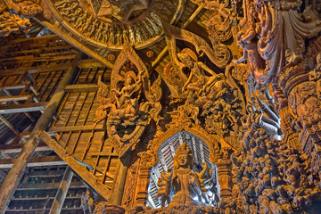 Sanctuary of Truth wooden sculpture