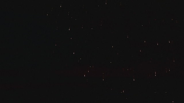 Fireworks flashing in the night
