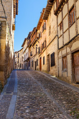 Fototapeta na wymiar Street of Frias, medieval village in the province of Burgos, Spain