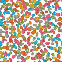 Colorful easter egg isolated on white background. Vector illustration 