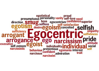 Egocentric, word cloud concept 7
