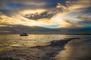 Beautiful sunset in Atlantic ocean